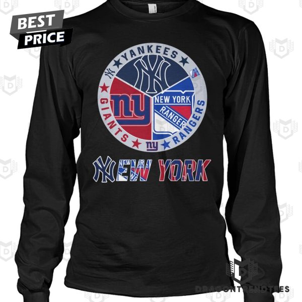 New York Yankees x New York Giants x New York Rangers Unisex T-Shirt