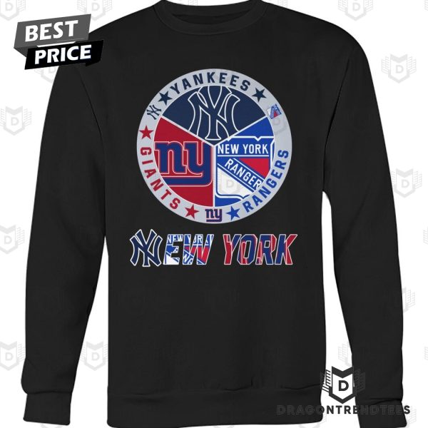 New York Yankees x New York Giants x New York Rangers Unisex T-Shirt