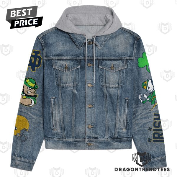 Notre Dame Fighting Irish 2025 Football Championship Hooded Denim Jacket