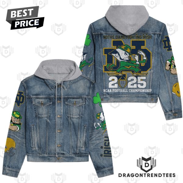 Notre Dame Fighting Irish 2025 Football Championship Hooded Denim Jacket