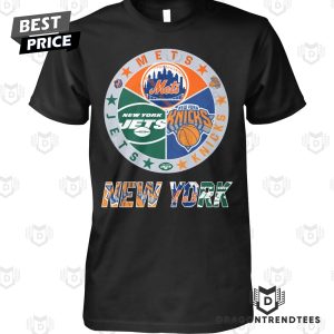 New York Knicks x New York Mets x New York Jets Unisex T-Shirt