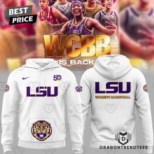 LSU Tigers Women Basketball Logo Hoodie – White