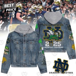 Notre Dame Fighting Irish 2025 Football Championship Hooded Denim Jacket