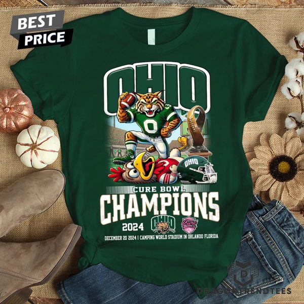 Ohio Bobcats Cure Bowl Champions 2024 Unisex T-Shirt