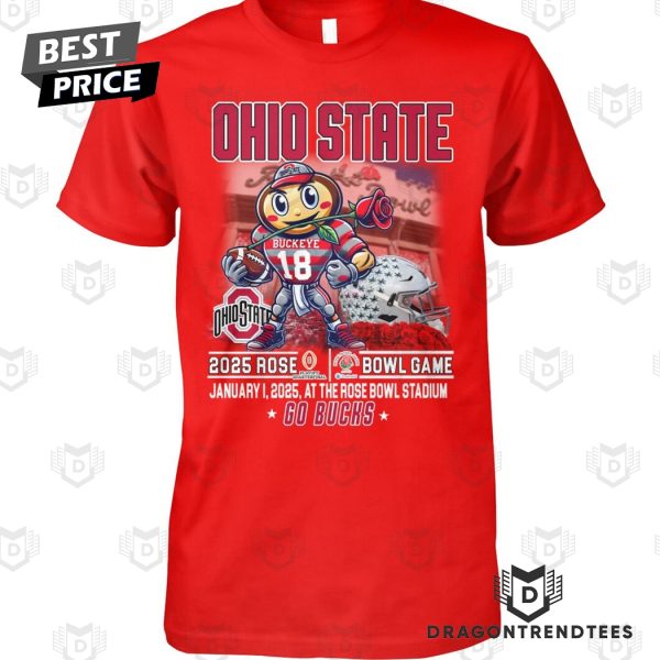 Ohio State Buckeyes 2025 Rose Bowl Game Go Bucks Unisex T-Shirt