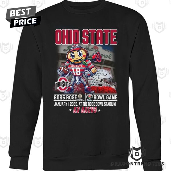 Ohio State Buckeyes 2025 Rose Bowl Game Go Bucks Unisex T-Shirt