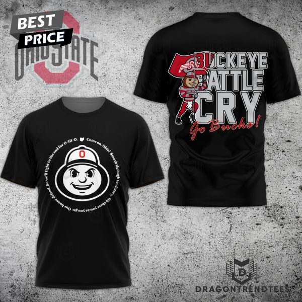 Ohio State Buckeyes – Buckeyes Battle Cry Go Bucks 3D T-Shirt – Black