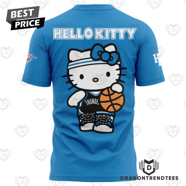 Oklahoma City Thunder Basketball x Hello Kitty 3D T-Shirt – Blue