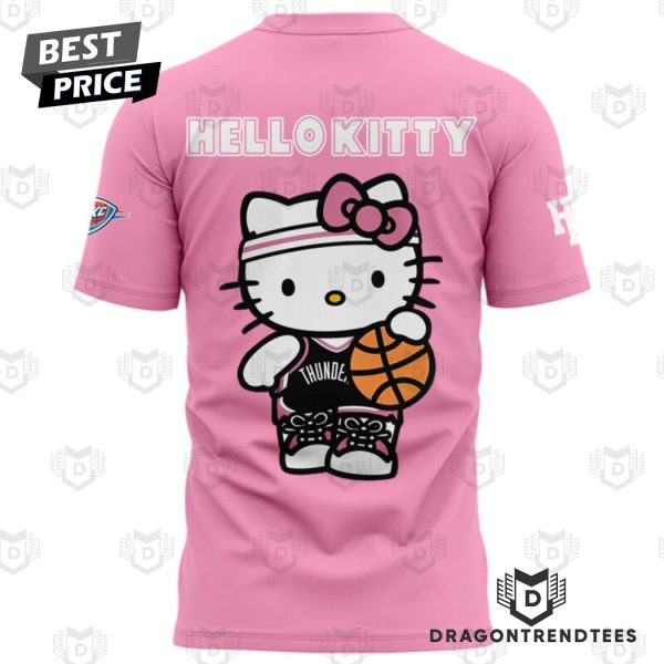 Oklahoma City Thunder Basketball x Hello Kitty 3D T-Shirt – Pink