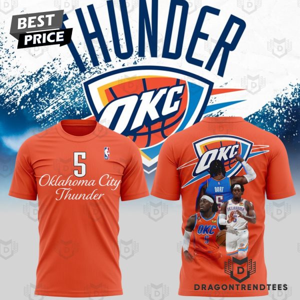 Oklahoma City Thunder Luguentz Dort 3D T-Shirt – Orange