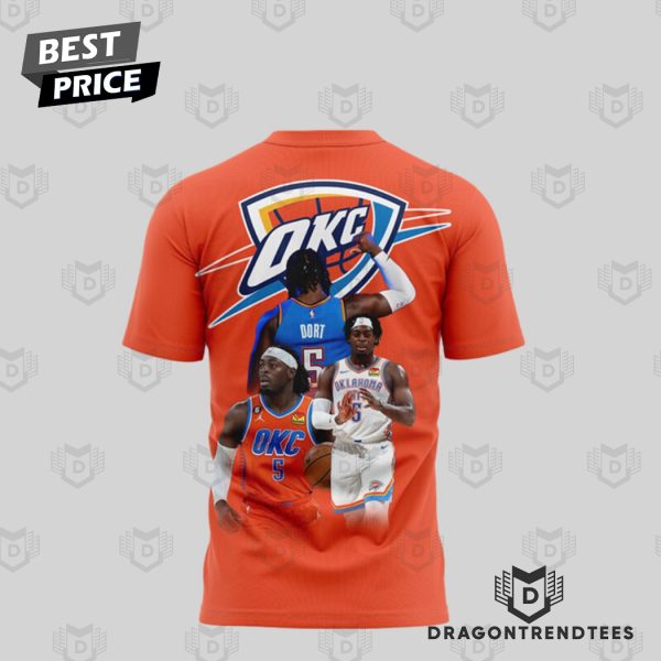 Oklahoma City Thunder Luguentz Dort 3D T-Shirt – Orange