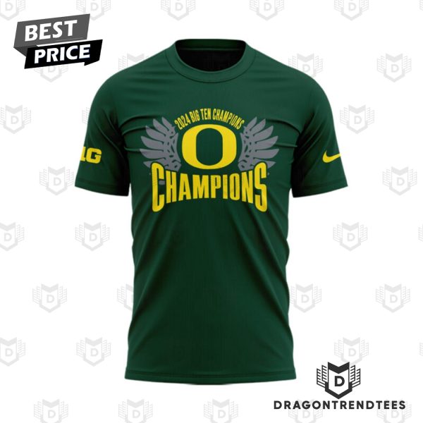 Oregon Ducks 2024 Big Ten Conference Champions Quack Attack 3D T-Shirt