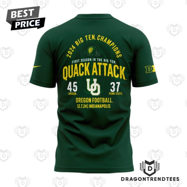 Oregon Ducks 2024 Big Ten Conference Champions Quack Attack 3D T-Shirt