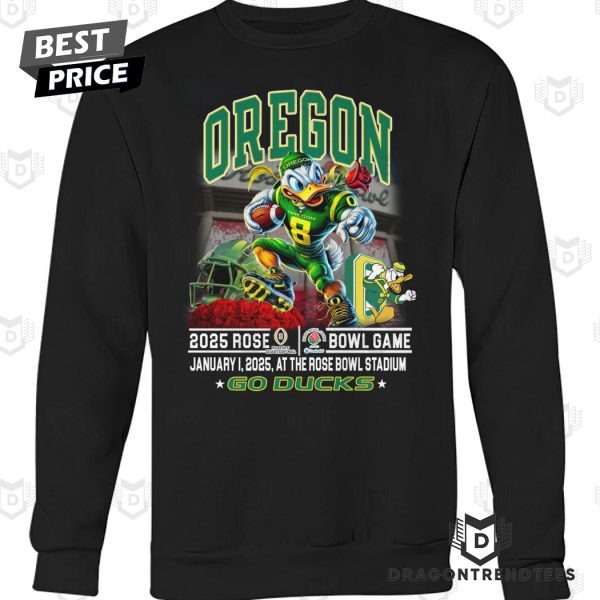 Oregon Ducks 2025 Rose Bowl Game Go Ducks Unisex T-Shirt