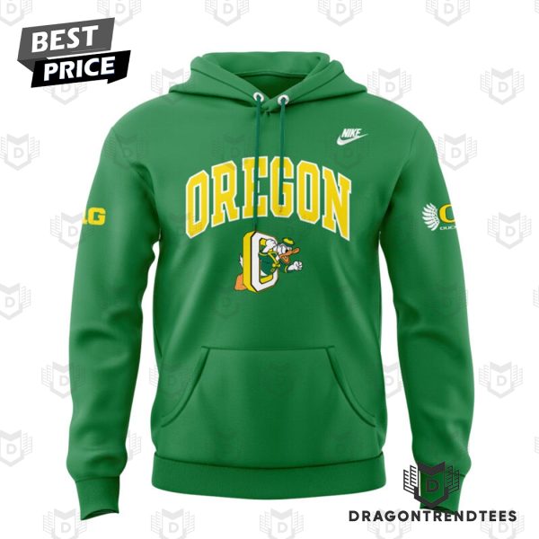 Oregon Ducks Big 10 Logo Design Hoodie – Green_