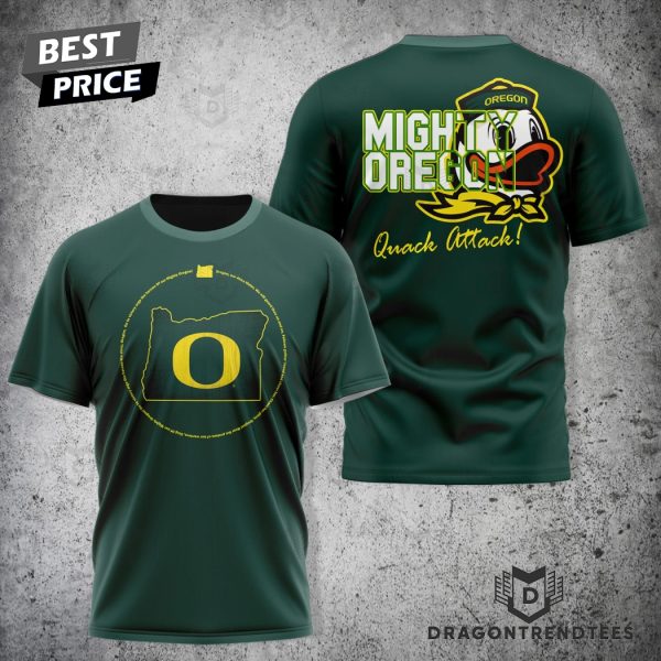 Oregon Ducks Mighty Oregon Quach Attack 3D T-Shirt