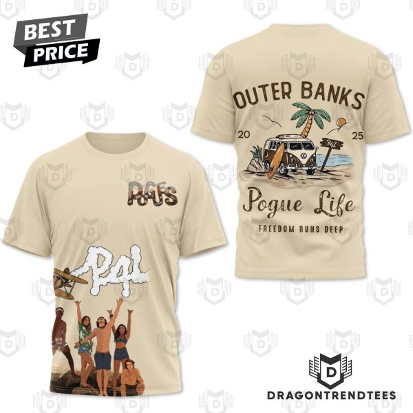 Outer Banks – 2025 Pogue Life Freedom Runs Deep 3D T-Shirt