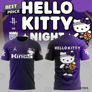 Sacramento Kings Basketball x Hello Kitty 3D T-Shirt