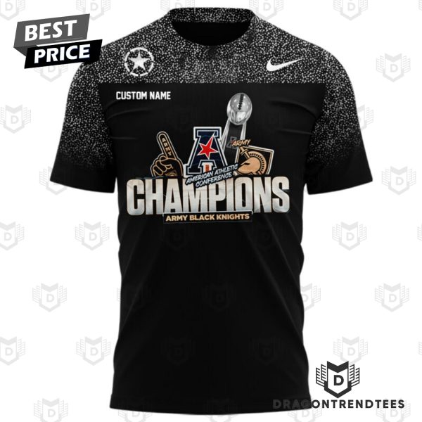 Personalized 2024 AAC Football Conference Champions Army Black Knights 3D T-Shirt