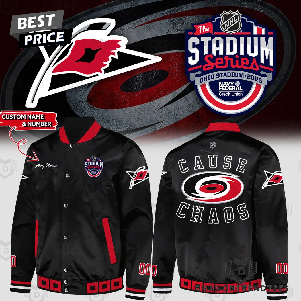 Personalized 2025 Stadium Series Carolina Hurricanes Baseball Jacket Personalized 2025 Stadium Series Carolina Hurricanes Baseball Jacket