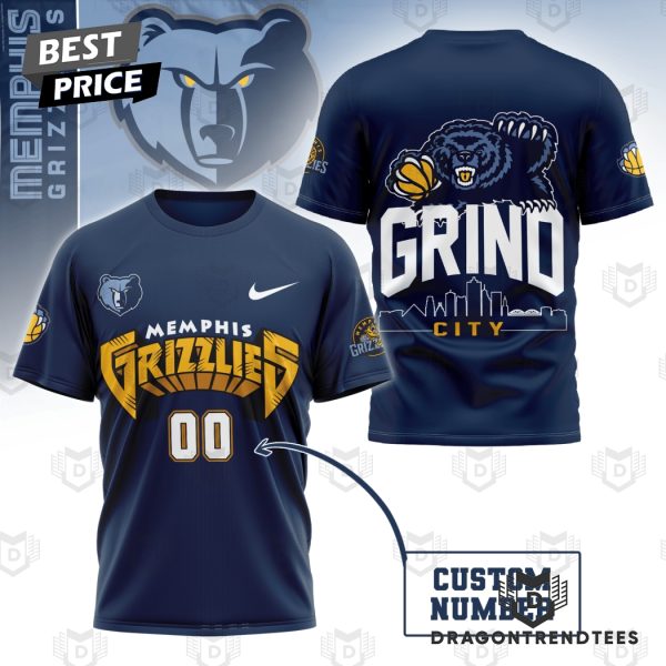 Personalized Memphis Grizzlies Grind City 3D T-Shirt