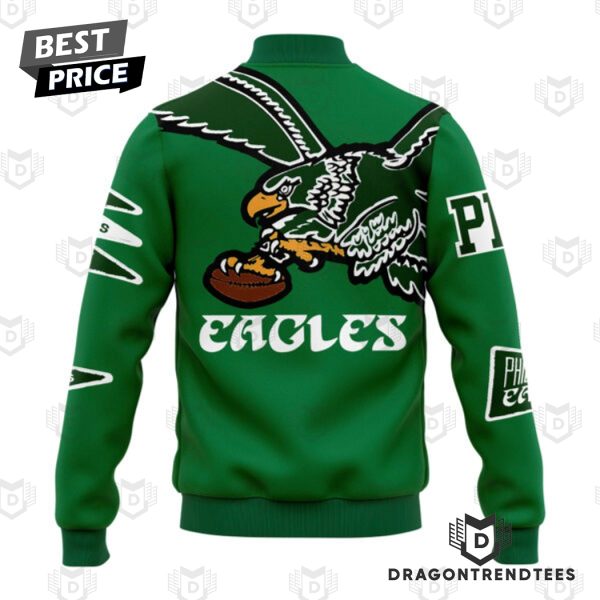 Philadelphia Eagles Kelly Green Pennant Baseball Jacket