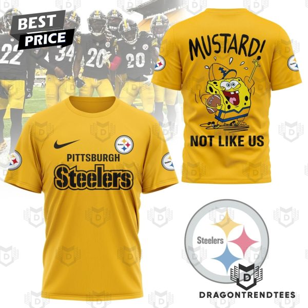 Pittsburgh Steelers Mustardrd Not Like Us 3D T-Shirt