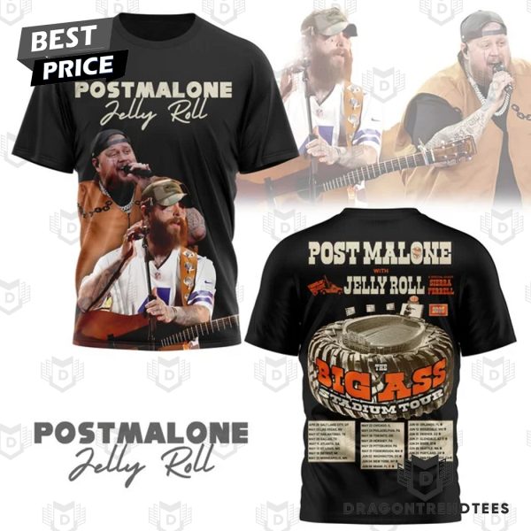 Post Malone – Jelly Roll Big Ass Stadium Tour 3D T-Shirt