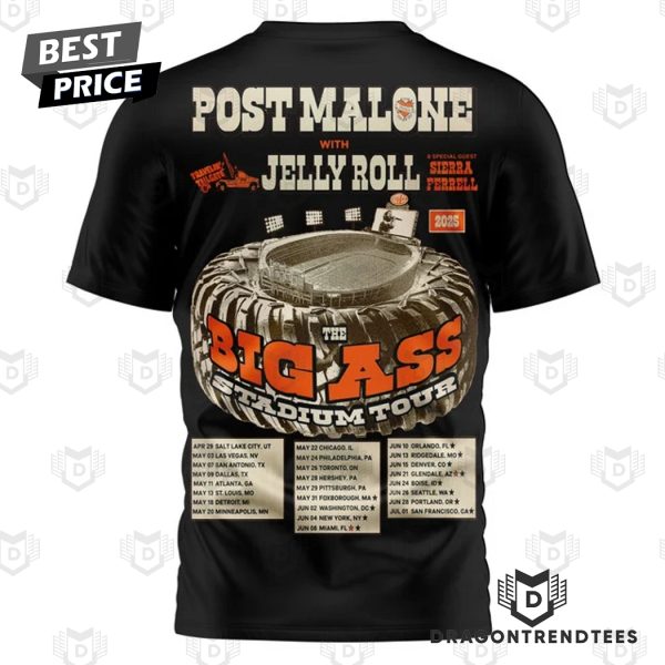 Post Malone – Jelly Roll Big Ass Stadium Tour 3D T-Shirt