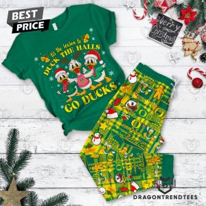 Tis The Season To Duck The Halls Go Oregon Ducks Pajamas Set