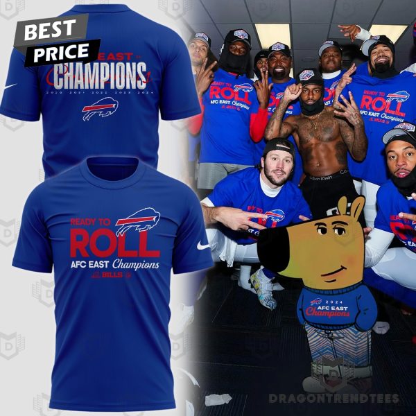 Ready To Roll AFC East Division Champions Buffalo Bills Football 3D T-Shirt