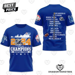 2024 Frisco Bowl Champions Memphis Tigers 3D T-Shirt