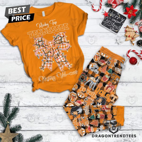 Rocky Top Tennessee Volunteers Merry Vol-mas Pajamas Set