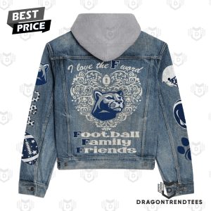 Penn State Nittany Lions Football Family Friends Hooded Denim Jacket