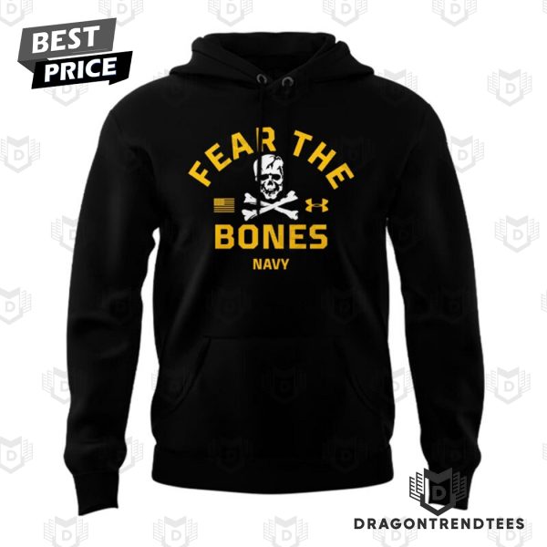 Sluggers 103 Fear The Bones Navy Midshipmen Football Hoodie