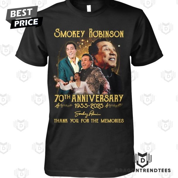 Smokey Robinson 70th Anniversary 1955-2025 Signature Thank You For The Memories Unisex T-Shirt