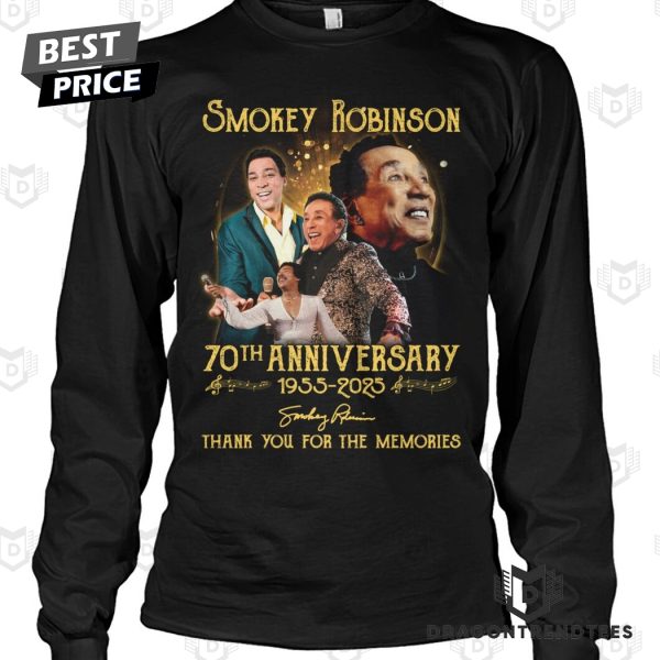 Smokey Robinson 70th Anniversary 1955-2025 Signature Thank You For The Memories Unisex T-Shirt