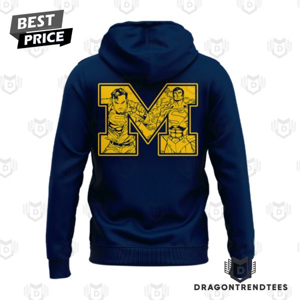 Supper Michigan Wolverines Football Logo Hoodie – Blue