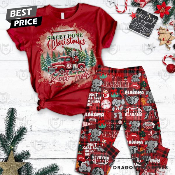 Sweet home Christmas Alabama Crimson Tide Pajamas Set