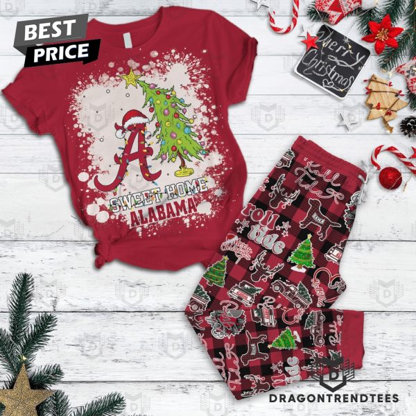 Sweet home Christmas Alabama Crimson Tide Roll Tide Pajamas Set