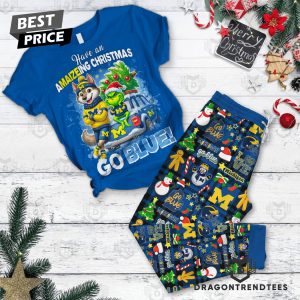 Michigan Wolverines – Have Amaizeing Christmas Go Blue Pajamas Set