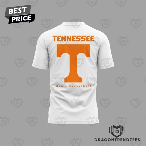 Tennessee Volunteers Men Basketball 3D T-Shirt – White