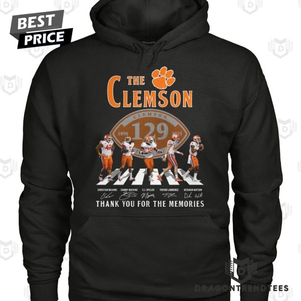 The Clemson Tigers 129 Years 1896-2025 Signature Thank You For The Memories Unisex T-Shirt