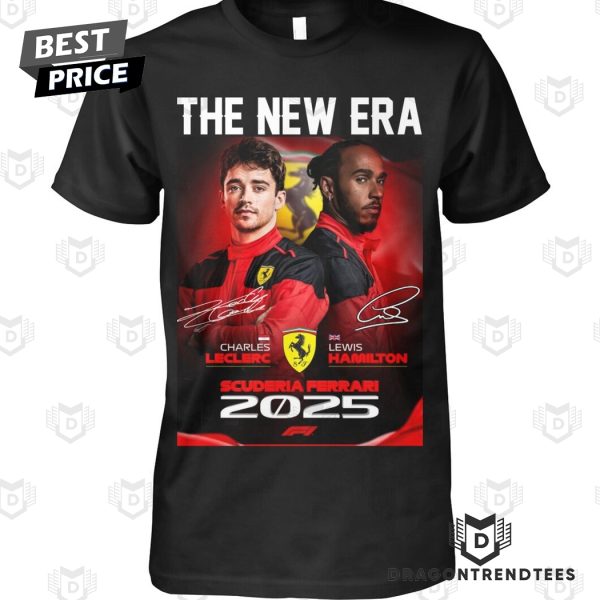 The New Era Charles Leclerc x Lewis Hamilton 2025 Signature Unisex T-Shirt