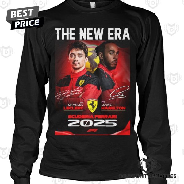 The New Era Charles Leclerc x Lewis Hamilton 2025 Signature Unisex T-Shirt