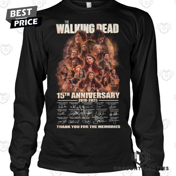 The Walking Dead 15th Anniversary 2010-2025 2010-2025 Thank You For The Memories Signature Unisex T-Shirt