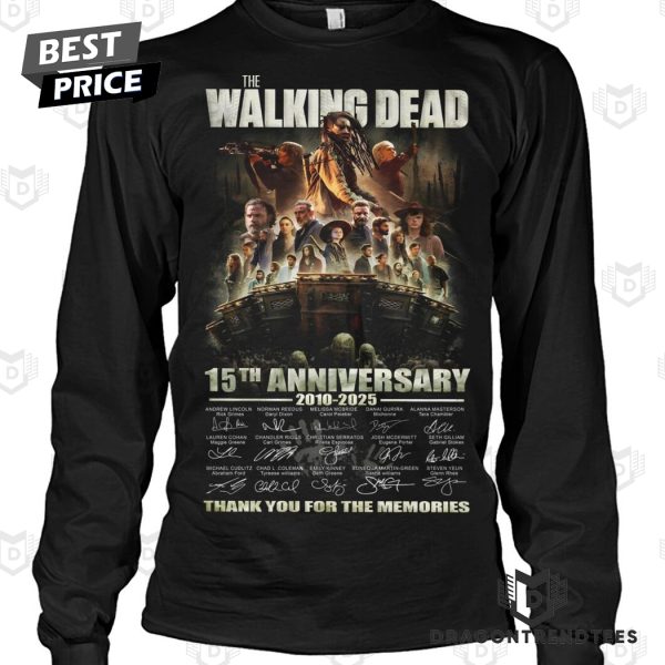 The Walking Dead 15th Anniversary 2010-2025 Signature Thank You For The Memories Unisex T-Shirt