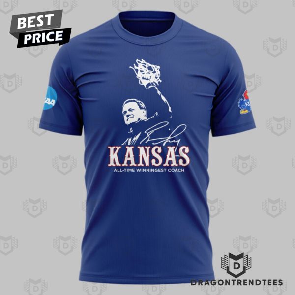 The Winningest Coach Kansas Jayhawks Basketball 3D T-Shirt