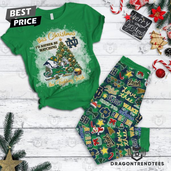 This Christmas The Fighting Notre Dame Fighting Irish Pajamas Set