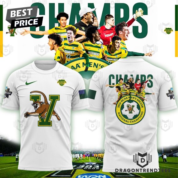 UVM 2024 Mens Soccer National Champions Vermont Catamounts 3D T-Shirt